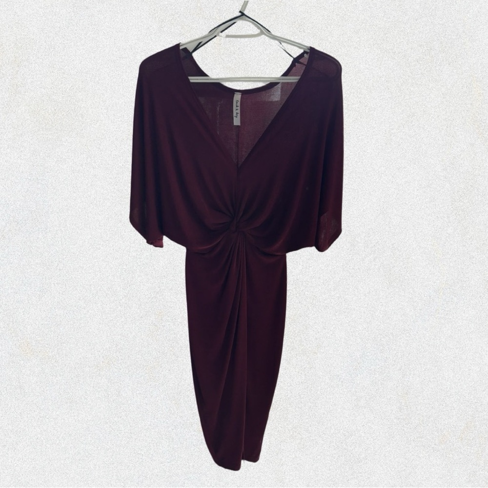 Elegant Burgundy Dress